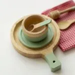 ست هفت تکه ظرف چوبی اسباب بازی مامان کوچولو - Image 2