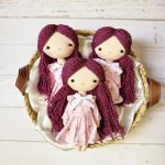 عروسک با لباس پارچه ای و موی رنگی - Image 3